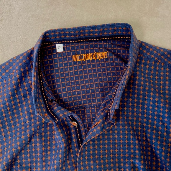 Men’s casual shirt 100% cotton. Size XL. Color blue. Williams and Kent., - Picture 4 of 5